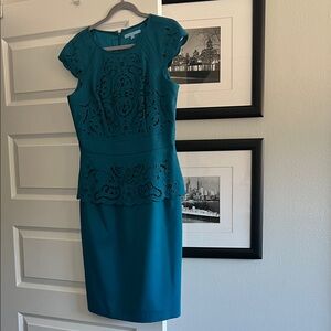 ANTONIO MELANI Teal Midi Dress NWT